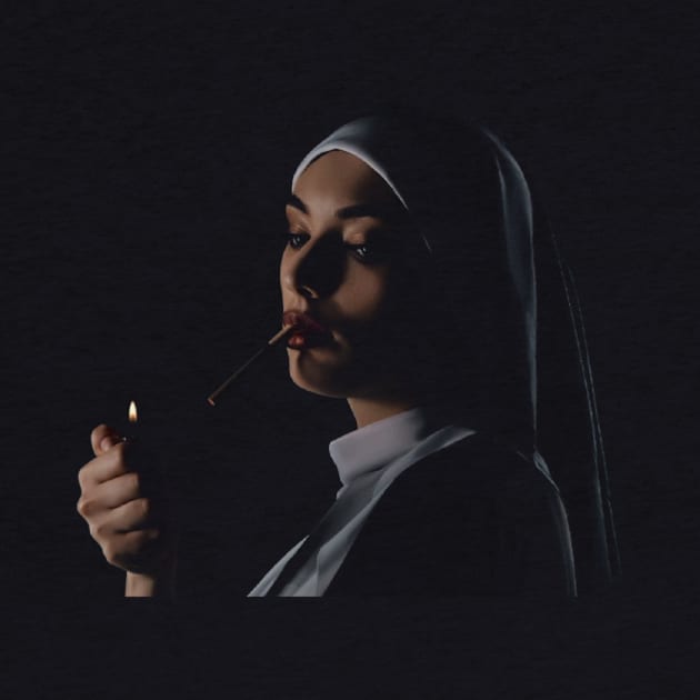 Smoking nun by Djourob